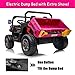 Sopbost 24V 2 Seater Kids UTV Battery Powered Cars for Kids w/ 2x200W Motor Ride On Dump Truck with Electric Dump Bed Electric Car for Kids with EVA Wheels, USB, Music (Rose Pink)