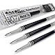 Pentel Energel 0,7 mm Nachfüllmine, Metallspitze, LR7, passend für Energel Xm, BL77/BL57/BL37, Schwarz, 4 Stück