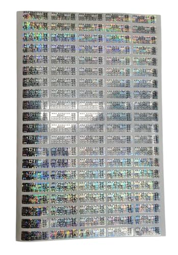 500 Selo Lacre Rotulo Holográfico com Data de Segurança/Garantia Void Destrutível de Manutenção