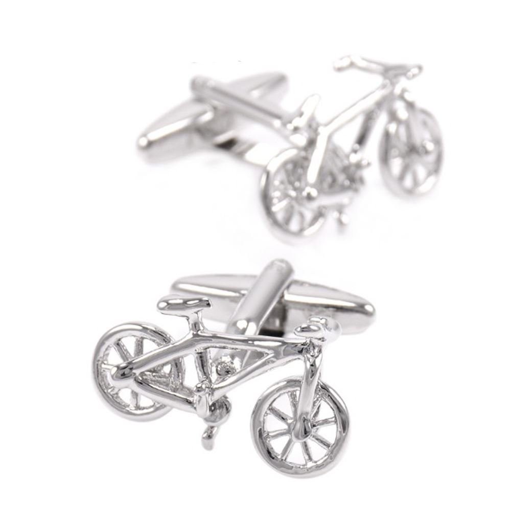 Charles William Silver Tone Cycling Sports Cufflinks Bike BMX Fan
