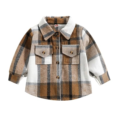 Jacket Boys Toddler Boys Long Sleeve Plaid Printed T Shirt Gentleman Tops Clothes With Pocket Coats Kids Shirt