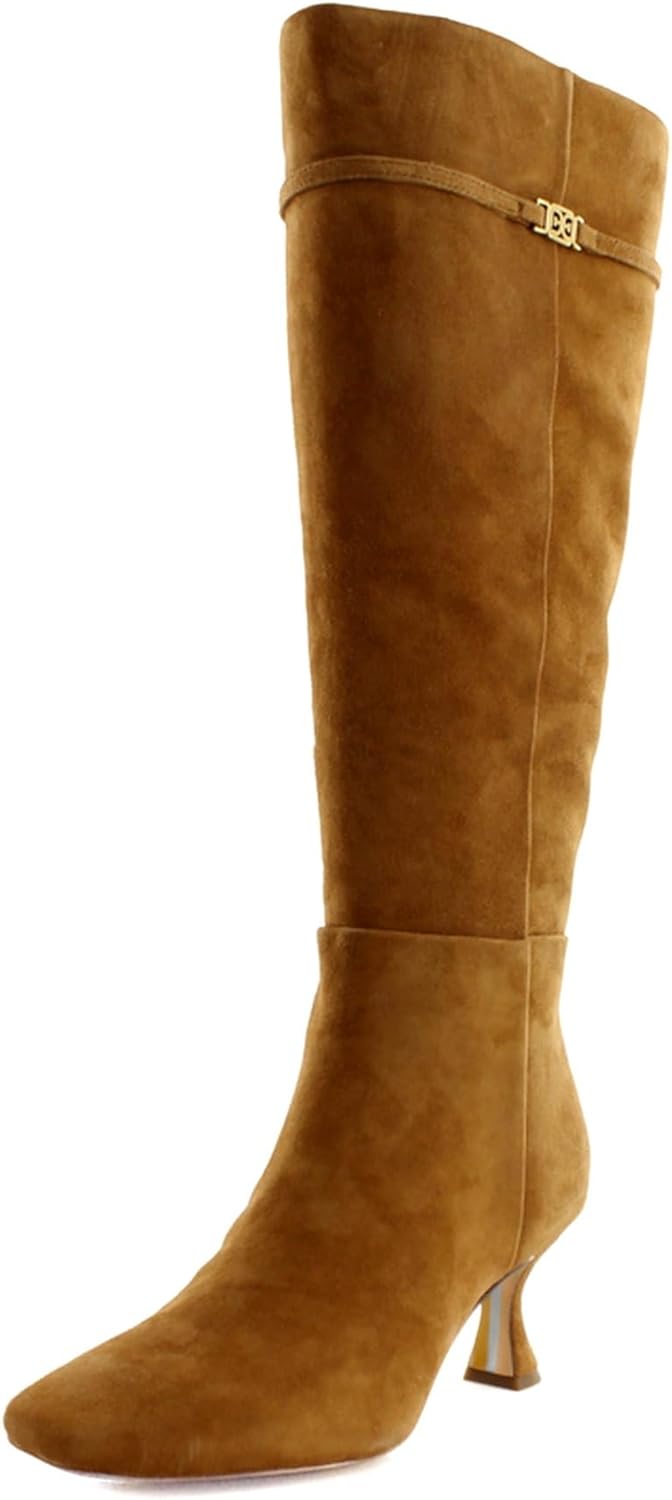 Sam Edelman Women's Lyla Platform Pump 7 Harvest Brown Wide Calf