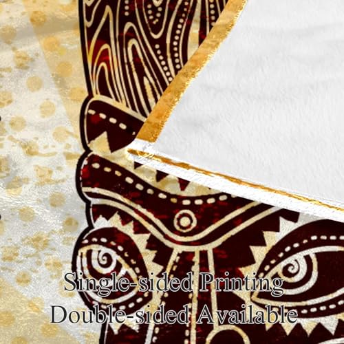 Couverture polaire vintage Aloha Tiki microfibre chaude et douce jeté de canapé 150x200cm