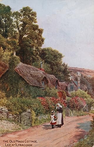 Poster Impression sur Toile Old Maids Cottage Ilfracombe Quinton Déco Salon 60x90cm