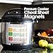 Electric Pressure Cooker Cook Times Quick Reference Guide Compatible with Instant Pot | Instapot Accessories Magnetic Cheat Sheet Magnet Set | Insta Pot Sticker and Decal Alternative