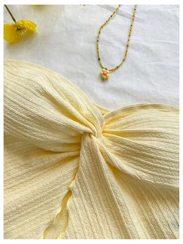 SOLY HUX Women's Tube Top Twist Split Hem Strapless Sleeveless Asymmetrical Going Out Crop Tops3