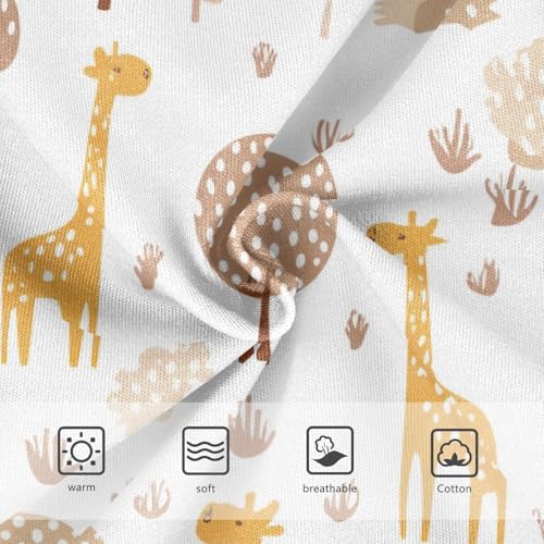 Toddler Underwear Floral 2t Cotton Panties Little Girl Fun Print Briefs Undies Kids Cute Cartoon Giraffes Trees White3