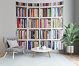 MIYOLI Arazzo Libreria Arazzo da Parete Decorare Stampa 3D Libreria Arazzi da parete 180x230 cm, Decorazioni da Parete per Casa Soggiorno Camera da Letto
