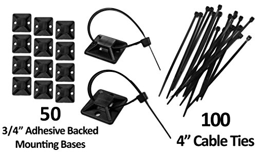 Electriduct CT-ED-ABM-075-BK-KIT 3/4 Inch Adhesive Backed Mounting Bases thumb #1