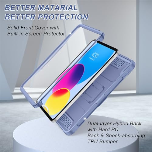 Étui iPad 10e génération 10.9 Soke coque intégrale gris lavande