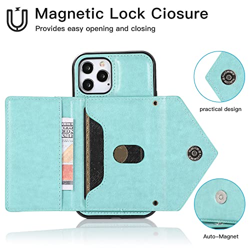 Coque de téléphone pour iPhone 12 Pro Max étui cuir antichoc violet avec cordon mode - 3
