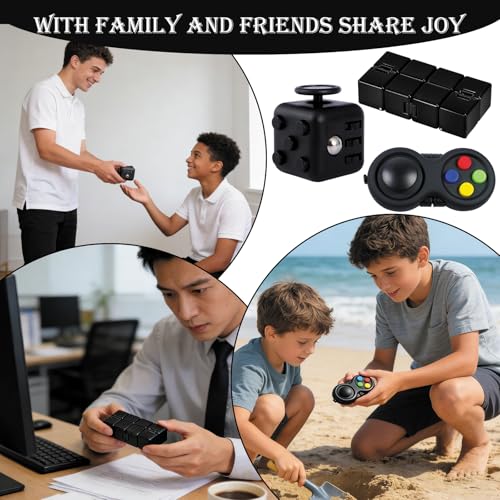 Image of 3 Pcs Fidget Toys Adults, Stress Relief Gadgets for Desk Use, Office Desk Decor Accessories with Unique Designs, Stress Relief Gadgets for Work and Study Environments
