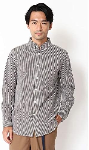 Amazon セブンデイズサンデイ メンズ Sevendays Sunday ギンガムチェック柄ボタンダウンシャツ ブラウン M シャツ 通販