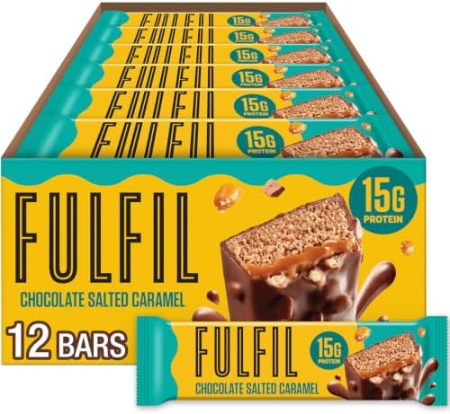 FULFIL Chocolate Salted Caramel Protein Bars, 15g Protein, 12 ct