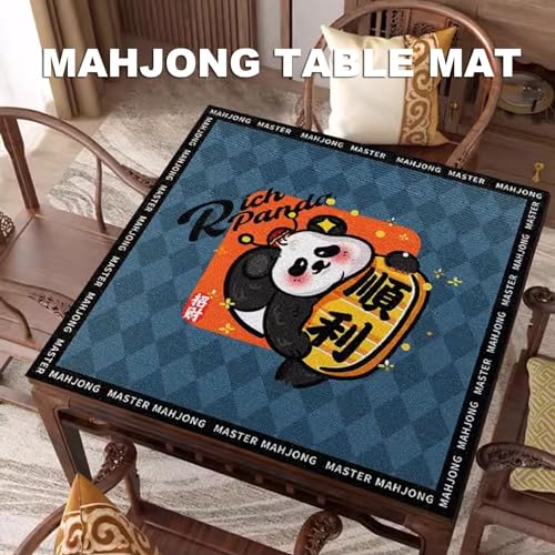 Square Short Plush Mahjong Table Mat miniatura 2
