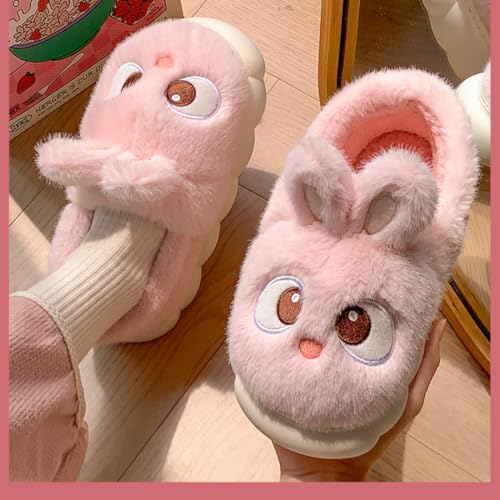 Women's Slippers Rabbit Slippers Cartoon Plush Slippers Thickened Sole Are Suitable for Home Cotton Slippers4