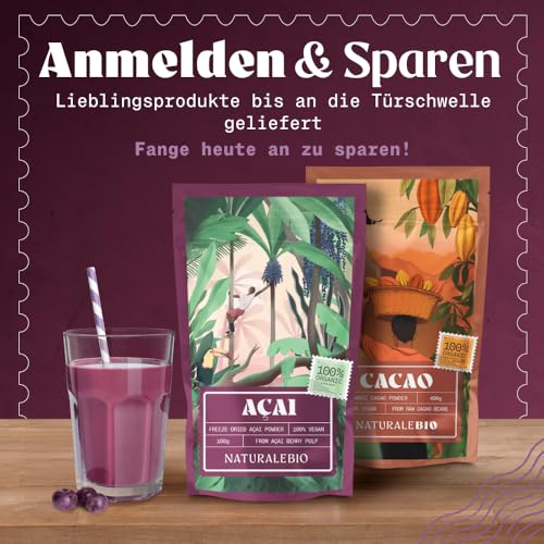 NaturaleBio Bio Acai Pulver Gefriergetrocknet Superfood – Ansicht 6