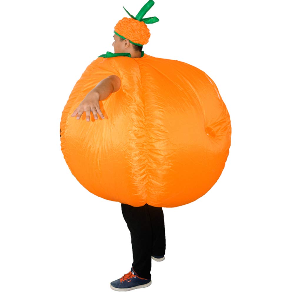 Arokibui Adults Inflatable Pumpkin Costume Blow up Costume for Men Cosplay Party Christmas Halloween Costume Jumpsuit Plus Size - Image 4