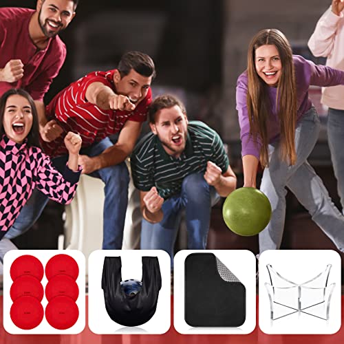 Wettarn 9 Pcs Bowling Ball Cleaner Kit, Including 6 Pcs Bowling Sanding Pad, Microfiber Bowling Ball Towel, See Saw Bowling Ball Polisher, Acrylic Bowling Ball Stand Bowling Accessories #TOP5