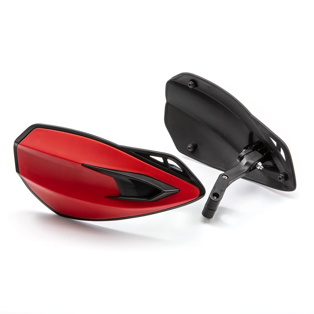 Protector de Mano para Moto de 7/8 Pulgadas, 22 mm, Protector de Manillar para Motocicleta Motocross Scooter Resistente al Viento Equipo de protección (Rojo)