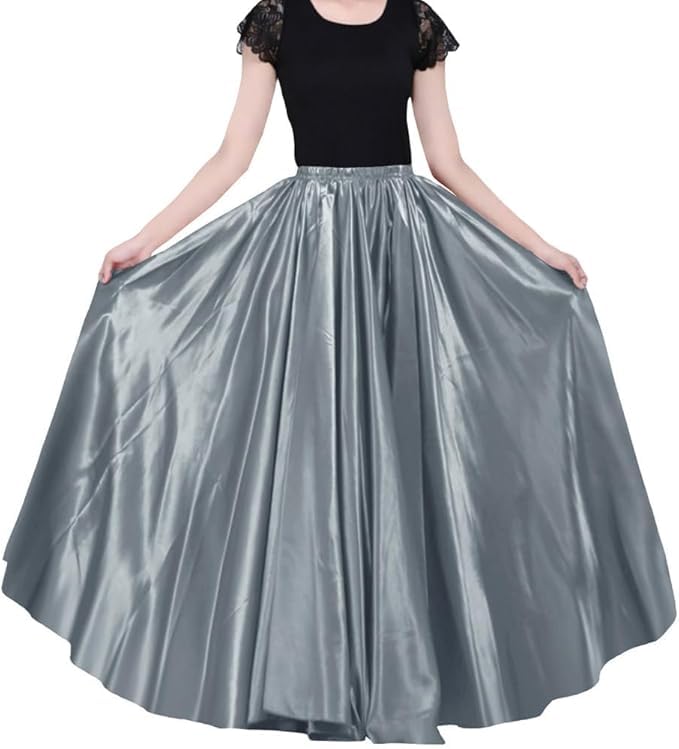 Image of Radhika 'n' Dhaanya creation Women's Silk Fabric Double Umbrella Lehenga Skirt Flare 8 to 9 mtrs.