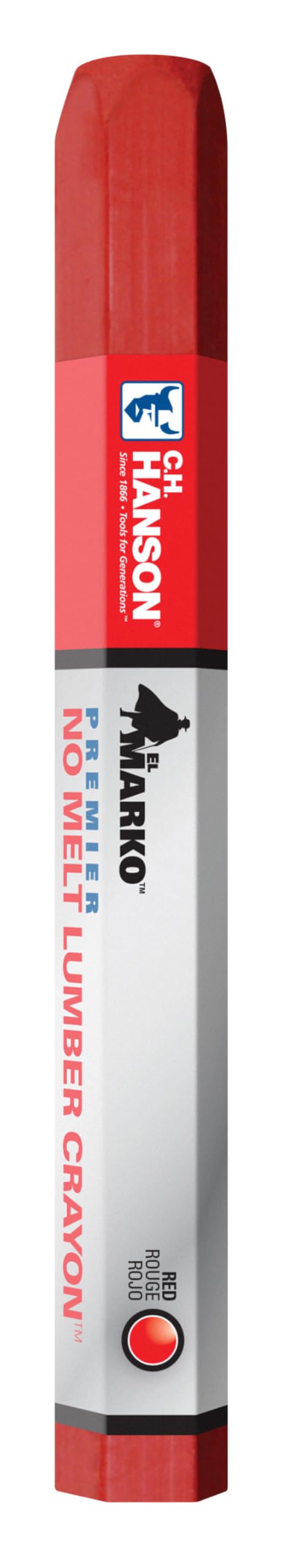 CH Hanson Red Premier Lumber Crayon 12-Pack