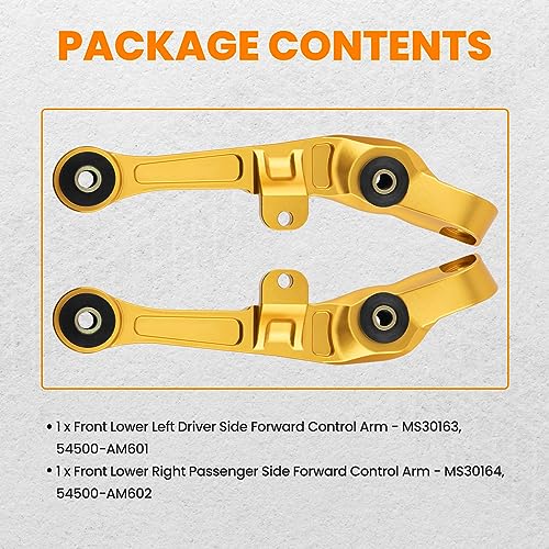 maXpeedingrods Front Lower Forward Control Arms for Nissan 350Z Z33 2003-2009, for Infiniti G35 2WD 2003-2007, Gold - Image 5