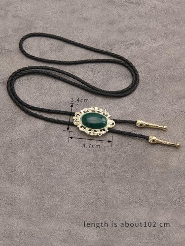 Image of GelConnie Native American Bolo Tie Rodeo Cowboy Leather Necktie Western Necklace Costume Accessories for Men,Women