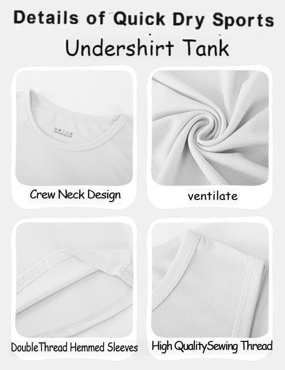 4 Pack Boys/Kids/Teens Quick Dry Tank Tops Mesh Moisture Wicking Athletic Performance Sleeveless Shirts(Age 4-18Y) - Image 4