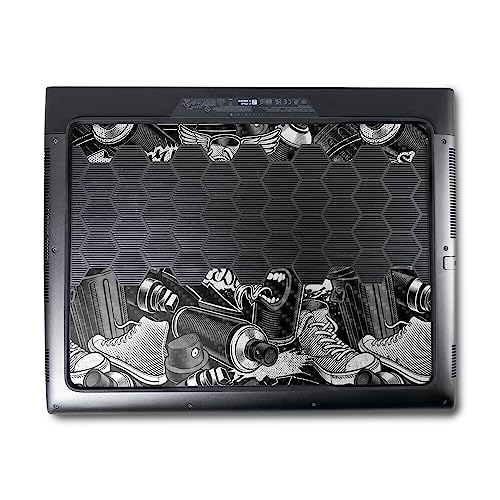 Image of MightySkins Carbon Fiber Skin Compatible with Alienware M18 R1 (2023) Full Wrap Kit - Mono Hip Hop | Protective, Durable Textured Carbon Fiber Finish | Easy to Apply & Change Styles | Made in The USA