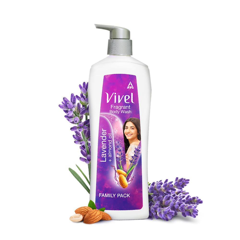 Vivel Fragrant Body Wash, Lavender & Almond Oil Shower Gel, 500 ml Pump Bottle, Moisturizing Bodywash For Soft & Smooth Skin, Effective Cleansing, For Women & Men-image-21