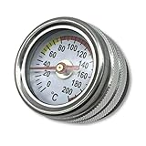 JYFACTORY バイク オートバイ 油温計 オイルテンプメーター 汎用 互換品 銀