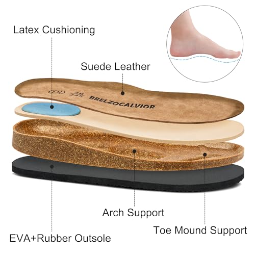 Women's Suede Clogs Men's Slip-On Mules Non-Slip Potato Shoes Arch Support Sandals with Adjustable Buckle for Indoor & Outdoor Use4