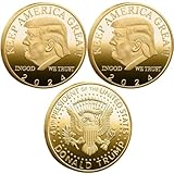 3Pcs Donald Trump Coin 2021-2025 2024 Coin Challenge Coin President Trump