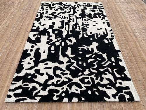 Image of Sifa Carpet Modern Round Area Rug - Hand-Tufted with 100% NZ Wool, Thick & Soft Circular Carpet for Living & Dining Room, Weight -15 Pund, Size-5x5 Feet (60x60 Inch Round)