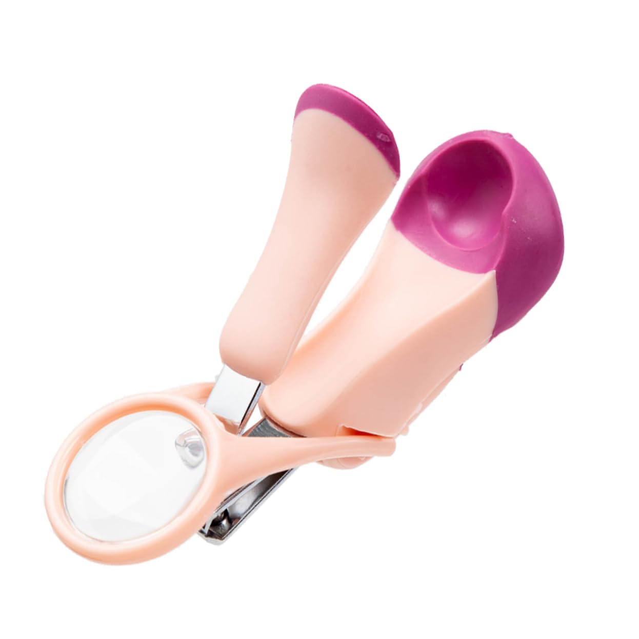 ERINGOGO 1pc Nail Clippers Nail File Cute Fingernail Clippers Old People Nail Clipper Magnifying Nail Clippers Lovely Nail Clippers Anti-Jamming Pink Care Abs Child