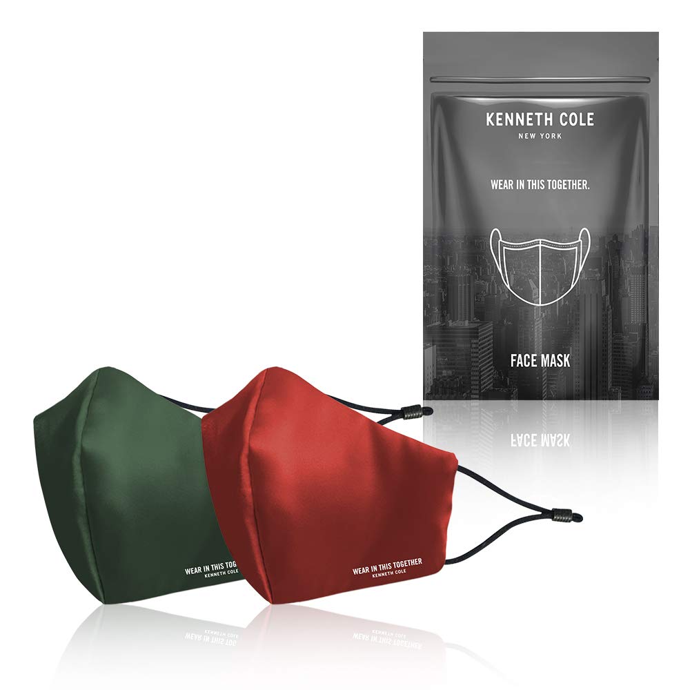 Kenneth Cole 100% Mulberry Silk – Silk Masks with Protection, Easy Breathing, Adjustable & Washable Multicolor