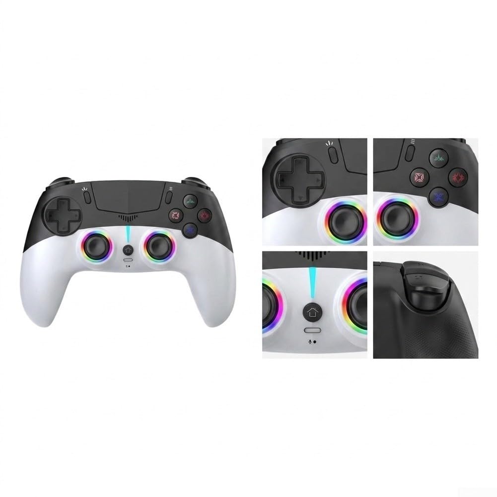 Pour manette de jeu PS5 avec lumières LED micro ABS