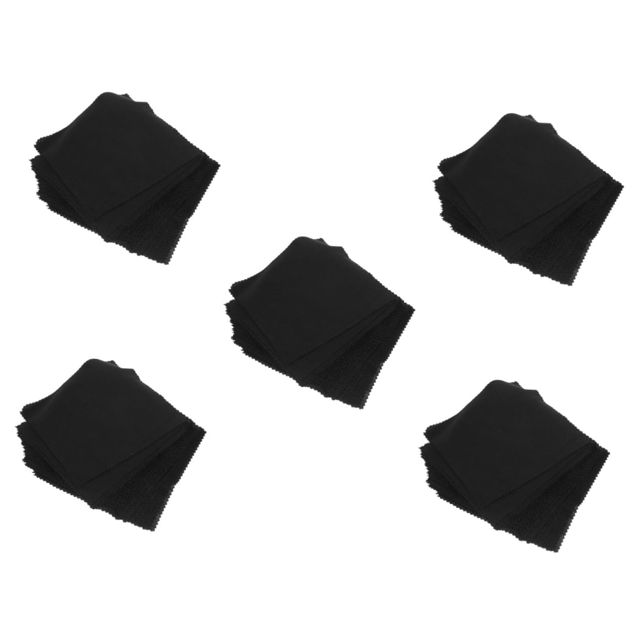 5 Sätze Brillenputztücher Brillenputztuch Zum Reinigen Brillenreinigungstücher Brillenreiniger Sanfte Haut Linsentücher Gläser Blau Bildschirm Superfeine Faser Black 50 Stück * 5