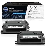 YOISNER 81X Toner Black Toner Cartridge CF281X - 2 Pack High Yield CF281X Replacement for HP 81X...