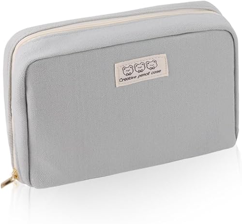 Miniatura 9 de Oyachic Estuche de lápices gris, bolsa de lápices de apertura amplia, bolsa de lápices Oxford, estuches para adultos, mujeres, suministros de