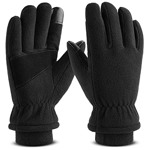 OZERO Touchscreen Winterhandschuhe Warmhandschuhe Fahrradhandschuhe Schwarze Thermohandschuhe Cover