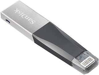 Sandisk iXpand Mini 64GB USB 3.0 3.1 64Go 1) Type A, USB 3.0 USB Flash Drive – USB flash drive (64GB, Silver Grey (Gen 1), Type A, Cap, 4.5 g, Silver Grey)