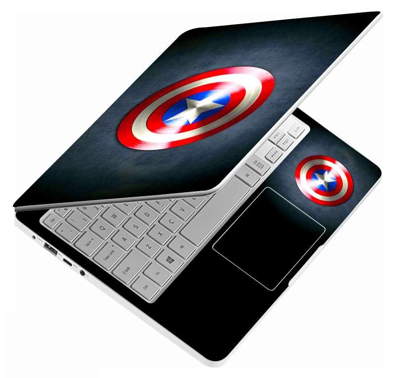 Glossy Designs Full Laptop Skin Upto 15.6 inch Sticker Compatible for Dell/HP/Lenovo/Acer/Sony All Laptop Size Upto 14 to 15.6 Inch - Captain America Shield On Carbon Finish (B09SWR1TK2) Amazon Price History, Amazon Price Tracker