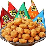 TraiHuyan Cacahuetes rebozados 5 sabores 250g – Snack chino, porciones individuales – Crujientes y compartibles – Energía natural para trabajar, viajar o fiestas – Sin colorantes