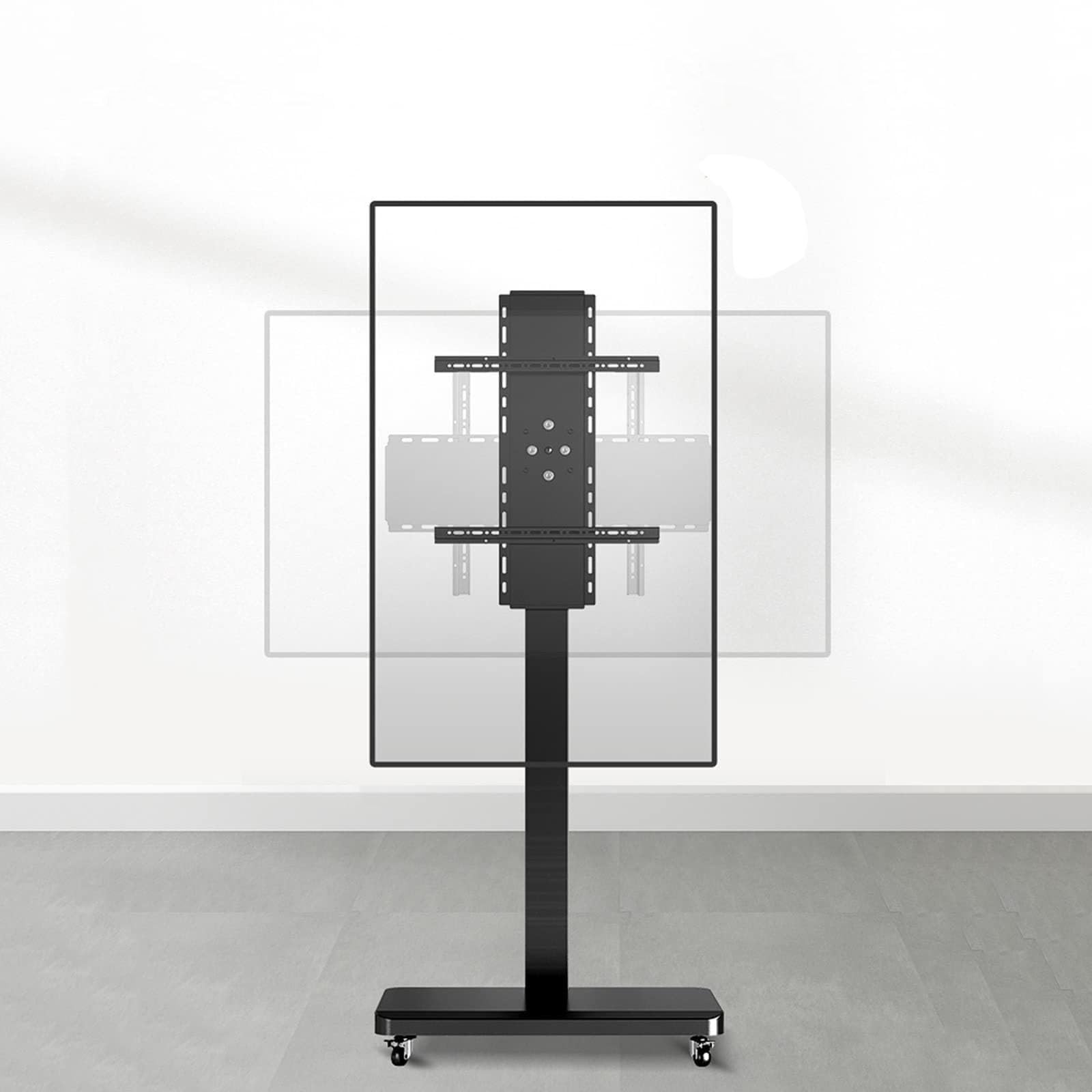 TABOJS TV móvil con Ruedas Soporte inclinable de 090° para televisores de 3270 Pulgadas Soporte para TV con Ruedas de Altura Ajustable Soporte para TV de Piso portátil con función giratoria