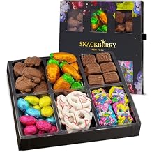 Easter Chocolate Platter with Milk Chocolate Bunnies, Chocolate Carrots, Cookies & Cream Eggs, and More, Kosher Holiday Mixed Gift Basket Candy Platter