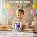 Kids Camera Instant Print, 1080P HD Dual-Lens Selfie Digital Camera with 5 Printing Paper Rolls & 32G TF Card, for Children, Portable Toddler Toy for Age 3-12 Boys & Girls (Purple)