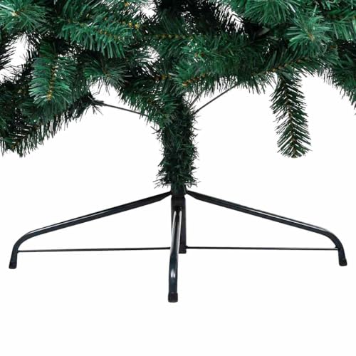 Medio árbol de Navidad con luces de 150 cm verde artificial para decoración de pared 7