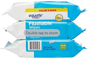 Fresh Scent Flushable Equate Wipes